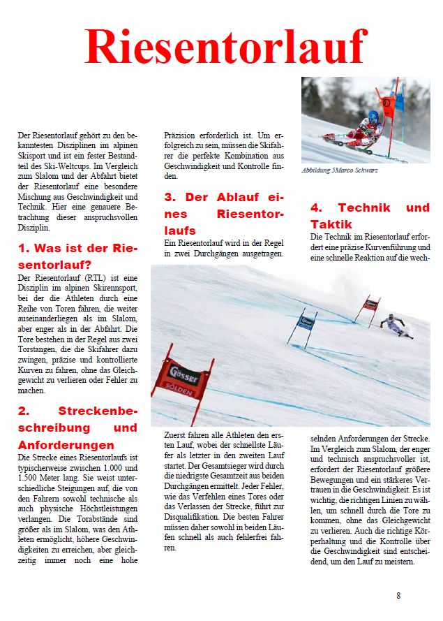 Bild von einem Prospekt über Skifahren 1